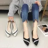 Casual Shoes Leopard Pointed Toe Stretch Fabric Ballet Flat Woman Soft Bottom Slip On Flats Women Stripes Breathable Ballerina Female