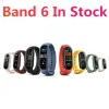 Pulseira banda 6 versão global Bracelet inteligente AMOLED SLATE SMARTBABLA FITUST Traker Bluetooth Freqüência cardíaca Pulseira Relógio M6 para Xiaomi