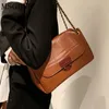 Umhängetaschen Vintage großer Achselhöhlenbeutel 2024 Winter hochwertiger PU-Leder-Frauen-Designer Handtasche Messenger