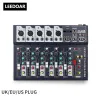 Equipamento 7 Canal Console de mistura Bluetooth Card de som USB Pro Audio Equipment Mixer Audio Professional Digital Portable Video Consumer