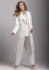 スーツファッション3ピース長いジャケット付き花嫁パンツスーツのマザーウェディングゲストドレスカスタムメイドプラスサイズの母親Groom D d