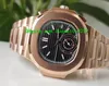 6 Farbe Top Mens Rosegold Uhren 5980 1R Automatische mechanische Luxus -Falte -Gurt -Zifferblatt hochwertiger Sapphire Männer Sport Watch2535123