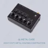 Equipment Professional Sound Mixer 4 Channel Stereo Mixer with 2pcs 6.5 3.5mm Converter Mini Low Noise Sound Mixer RCA Output Mixer