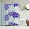 Shower Curtains Waterproof Curtain Modern Flower Polyester Fabric 3D Printing Geometry Bathroom For Decor With Hooks