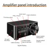 Amplificador de 50wx2 amplificador de energia digital Bluetooth 5.0 Amplificador de home theater com exibição digital HIFI Mini amplificador USB/aux em