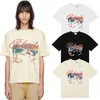 2023 Rhude Tshirt Designer Mens T-shirts Tide imprimé Tee Men Femmes Round Neck Short Sleeve Tshirt décontracté Fashion High Street Hip Hop