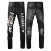 Jeans Mens Hip-Hop High Street Fashion Brand Jeans Retro Torn Fold Coux de Motorcycle de créateur pour hommes Riding Slim Pantalon 28 ~ 40 2024-088