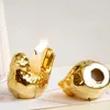 Candle Holders Decor Candlestick Craft Indoor Tabletop Bird Exquisite Stand Ceramics Shape Statue