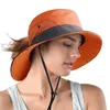 Safari Sun Hatts for Women Summer Hat Wide Brim UV UPF Protection Ponytail Outdoor Fishing vandring Kvinna 240326