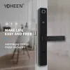 Lock Yoheen Wifi Tuya APP Remote Unlock Electronic Digital Smart Fingerprint Door Lock for Aluminium Sliding Glass Wooden Door
