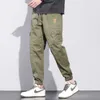 2024 Spring New Khaki Work Wear Casual Pants for Men's Summer Thin Trendy Men's Hooded 9-Point Harlan Pants