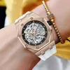 18 KINYUED Fully Automatic Mechanical Fashion Hollow Waterproof Men's Watch