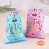 Gift Wrap 10st Star Aluminium Film Bag Birthday Party Candy Bags Happy Plastic Treat With Handtag Favor