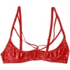 Bras feminino lingerie erótica molhada look de couro patenteado sutiã tampo de sutiã sexy copos abertos