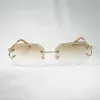 2024 Moda luksusowe designerskie okulary przeciwsłoneczne dla kobiet w stylu krawędzi męskie męskie męskie męskie okulary letnie diamenty cięcie przezroczyste okulary metalowe rama Oculos gafaskajia