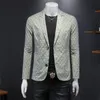 2024 Nuovi abiti da uomo in stile maschile Blazer Blazer Man Classic Letter Casual Stampa floreale Giacca di lusso abiti a maniche lunghe per uomini cappotti di business taglia M-5xl