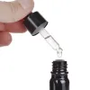 Ausrüstungen 100x 50 ml Sier Glass Tropper Flasche Schwarze Kappen Gla -Tropfen tragbare nachfüllbare Reiseflasche