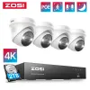 Intercom Zosi 4k Poe Video Surveillance Cameras System 8ch Expand 16ch Nvr Kit 2way Audio Out/indoor 8mp/5mp Ip Camera Cctv Security Set