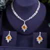 Outils Jankelly 2pcs Bridal Zirconia Jewelry Ensembles pour femmes, Dubai Nigeria CZ Crystal Wedding Bijoux