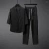 Suits de survêtement masculins Pantalons de chemises 2024 Été pour hommes Men de la mode, ensembles de sports décontractés T-shirts masculins et pantalons pleine grandeur M-4xl