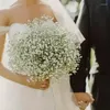 Decorative Flowers 20cm Babys Breath Artificial White Fake DIY Floral Bouquets Decoration Office Party Wedding Home