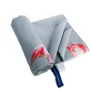 Tillbehör Zipsoft strandhandduk Små grå flamingos mikrofiber handduk 75*150 cm tryckt resande snabb torr sport simning bad camping