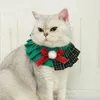 Hundkläder katt jul åttonal hatt krage haklappar accessoarer kläder klä upp husdjur halsduk för pos