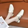 Dress Shoes Flat Bottomed Sandals For Women In Summer European And American Style Cow Patent Leather Slippers With A Low Heel Half T