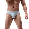 Underpants Gay Sexy's Fashion's Fashion Pure Color Pare traspirante patchwork biancheria da biancheria da seta ghiacciata Roupa Interior Masculina