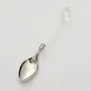 Coffee Scoops 1/2PCS Spoon Transparent Handle 1 Piece Dinnerware Tableware Creative Crystal Mixing Ice Cream Scoop