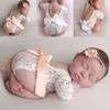 Rompers Pudcoco Born Baby Girls Bow Lace Romper Po Clothing Flowers Hair Band Set Pography Props Jumpsuit Playisuit Clothes