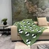 Blankets Cute Panda Sofa Blanket Cover Cartoon Office Nap Knitted Leisure Air Conditioning Kids Bedroom