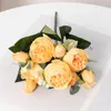 Dekorative Blumen 9 Köpfe künstliche Seiden Rose Pfingstrose Home Garden Party Hochzeit Dekorationstisch Mittelstücke falsche Pflanzen Vase Dekor