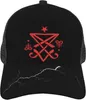 Ball Caps masculin Baseball Capuchée de baseball décontractée Mesh bsistable camionneur réglable Camilier Occult Sigil de Lucifer Satanic