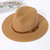 Berets 2024 Panama Straw Hat Protection Sunshade Kobieta Jazz Top Men and Women's Spring Summer Tchevel Modne Słońce