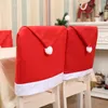 Couvre-chaise 60cmx50cm de Noël de Noël Santa Claus COVER LA TABLE NON VOVÉ CHAPE RED Back Xman DÉCORATIONS