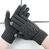 Cycling -handschoenen scherm voor winterthermiek fleece breien