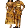 Vêtements ethniques dashiki amants africains associer la fête mari et femme vêtements pour couple hommes femmes 2 pièces set mariage