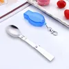 Ужинать наборы наборов титана складывание Spork Camping Spoon Легкая столовая на открытом воздухе для путешествий для путешествий