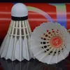 12Pack White Goose Feather Badminton Shuttlecocks with High Stability and DurabilityHigh Speed Birdies Balls Model 240402