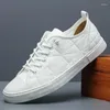 Casual Shoes Men's Leisure Canvas Anti-slip Driver And Working Lightweight Breathable Lace Up Men Shoes#23021