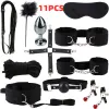 Toys Bdsm Handcuffs Whip Nipples Blindfold Mouth Gag Flirt Games Anal Plug Vibrator Adult Sex Toys Bondage Restraints Kit for Couples