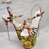 Dress Shoes Crossdresser Unisex Diamond Sandals 20cm Thin Heels Platform Pumps Peep Toe Woman Party Stripper Catwalk Shows Stilettos