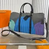 Oryginalne skórzane męskie torba podróżna torba podróżna bagaż yayoi kusama męski designerka torba psychodeliczna pomalowana na dużą pojemność torby na ramię