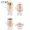 Vloeibare zeep dispenser marmering keramiek badkamer set mond cup lotion fles tandenborstel houder schotel dienblad shampoo home toiletheren wassen