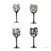 Wine Glasses QX2E Four Seasons Tree Glass High Legged Cup Glassware For Family Friend