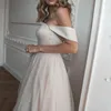 Party Dresses Product Sweetheart Neckline Sequin Off-Shoulder ärmar A-Line Prom Dress Ankle-längd Baksare Lace Up Gowns for Women