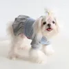 Abbigliamento per cani Gonna di cotone con cappuccio con cappuccio con cappuccio di velluto blu rosa 2024 abiti da pet autunno/inverno