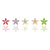 Stud Earrings Korean Design Fashion Jewelry Exquisite Copper Gold Color Zircon Flower Daisy Garland Women