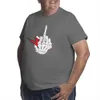 Kanpa Cotton Funny Finger T-Shirts für große Männer Muster Männer Kleidung Training übergroße Fingerknochen T-Shirt Plus Size 240329